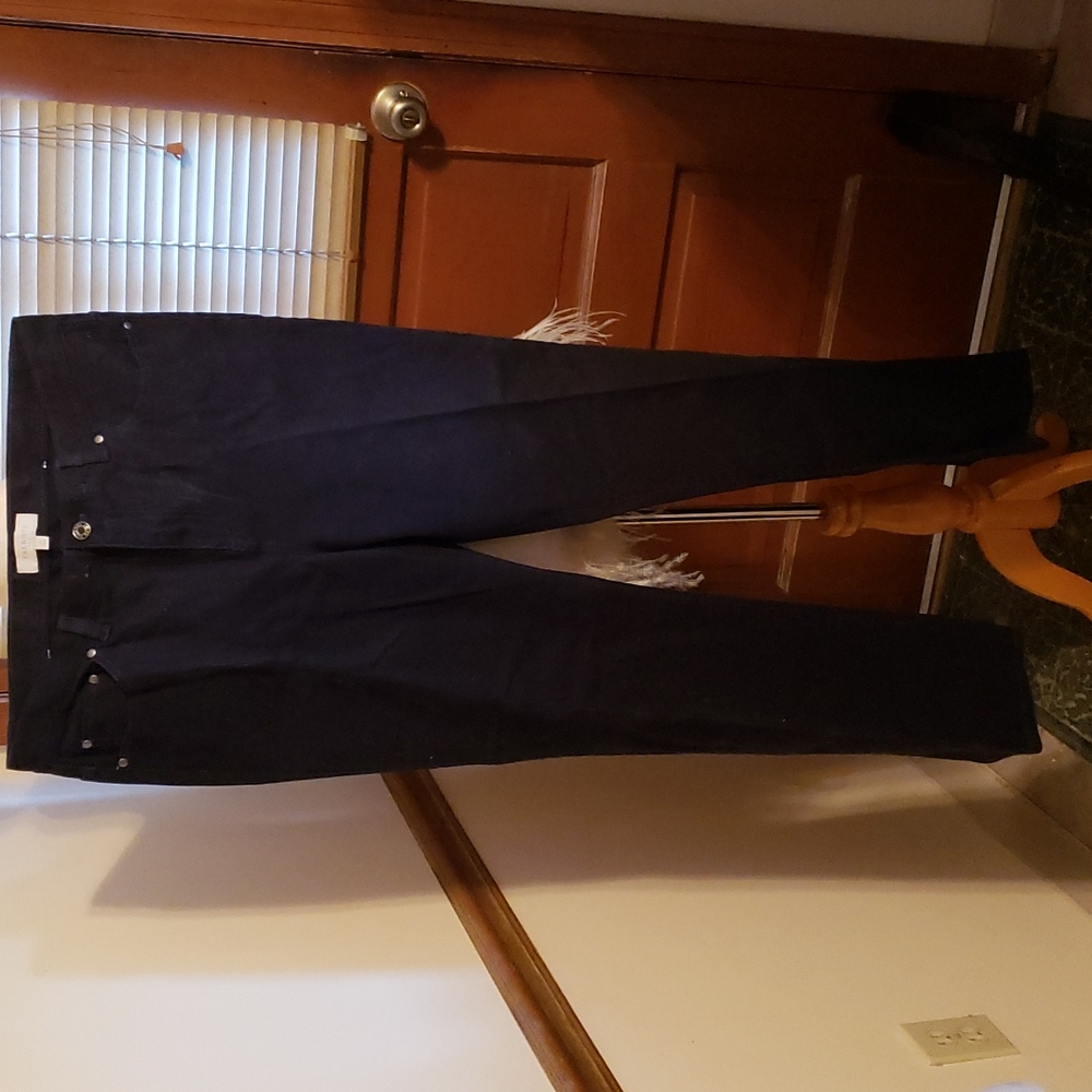NWOT Talbots navy cotton straight leg denim pants